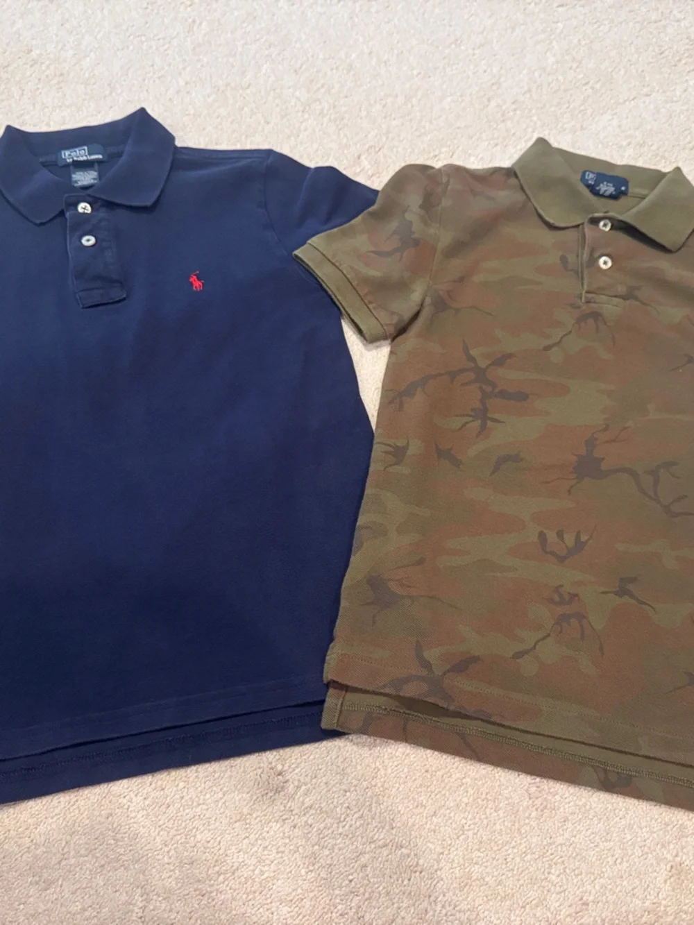 Ralph Lauren Navy & Olive Camo Polo Shirts